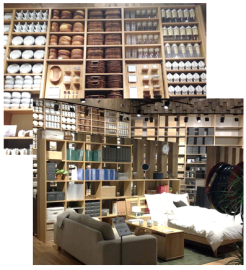 Unisex products and furniture at MUJI Paris